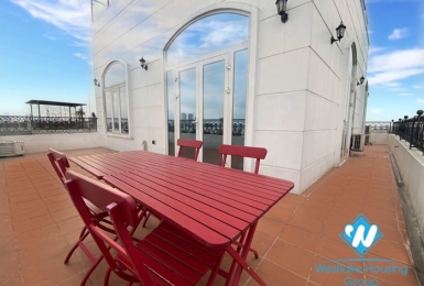 Magnificent 02 bedroom apartment with breaking view from wonderful balcony for rent  in Ngoc Thuy